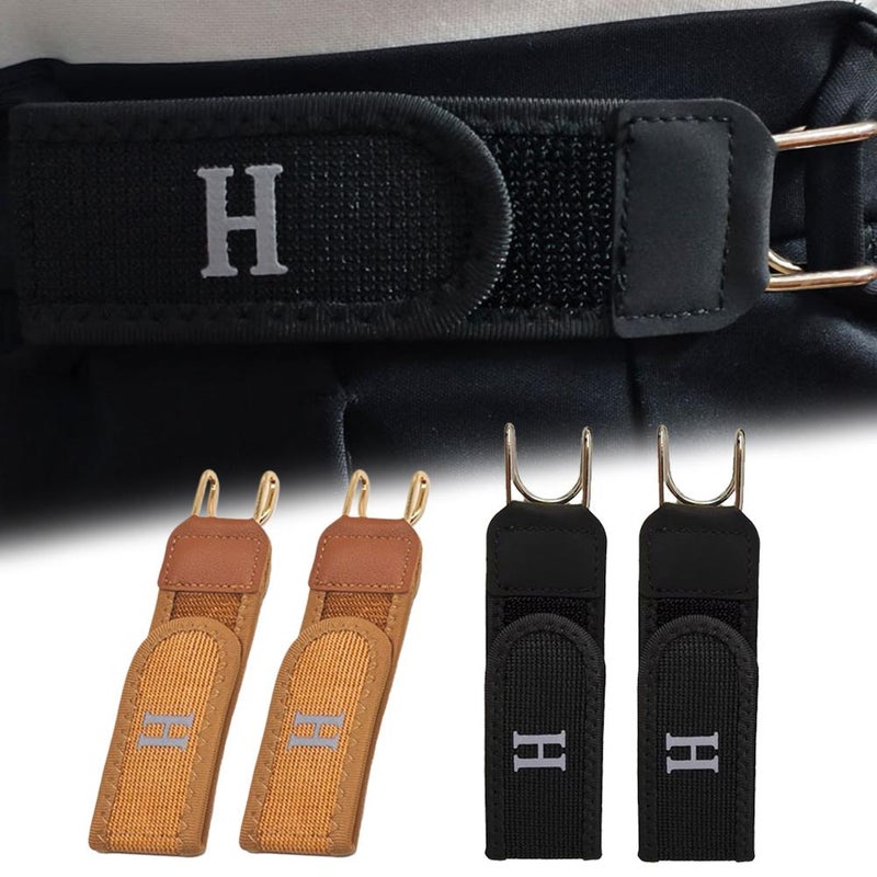 Tactical Metal Hook Elastic Belts - Buckleless Belt Men, adjustable Side Tactical Belts,buckle-less Belt Hooks (Black) (2pcs) - Image 4